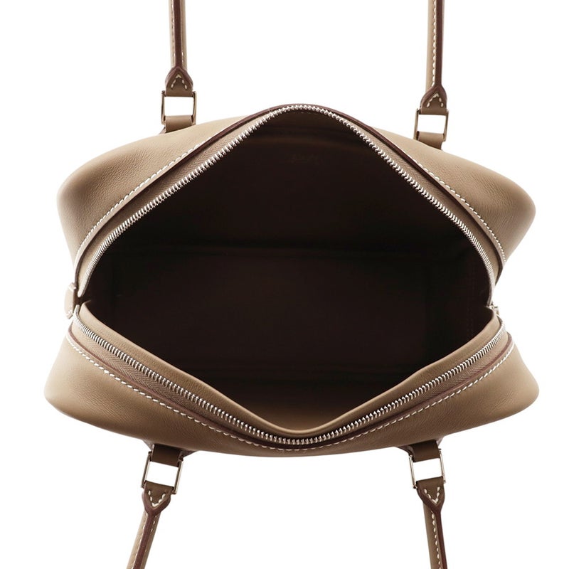 エルメス ハンドバッグ プリュム ミニ エトゥープ/シルバー金具 スイフト G刻印 HERMES バッグ