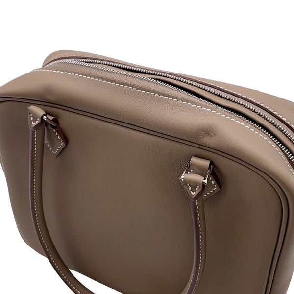 エルメス ハンドバッグ プリュム ミニ エトゥープ/シルバー金具 スイフト G刻印 HERMES バッグ