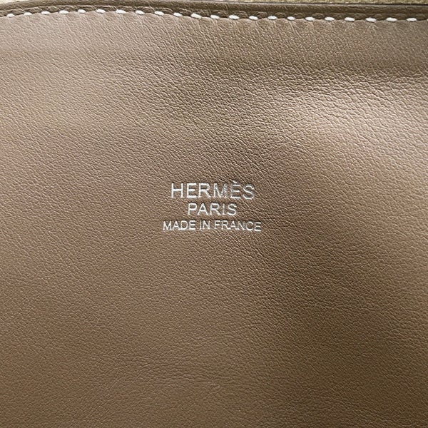 エルメス ハンドバッグ ボリード31 ヴェルソ トレンチ/エトゥープ/シルバー金具 トリヨンクレマンス Z刻印 ２wayショルダー