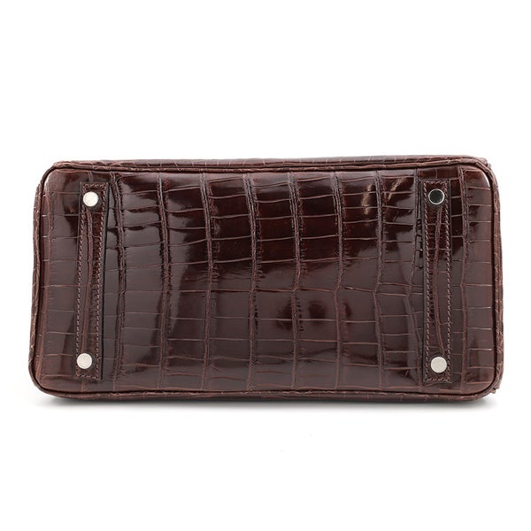 エルメス バーキン30 ハバナ/シルバー金具 ニロティカスシャイン □K刻印 HERMES Birkin ハンドバッグ