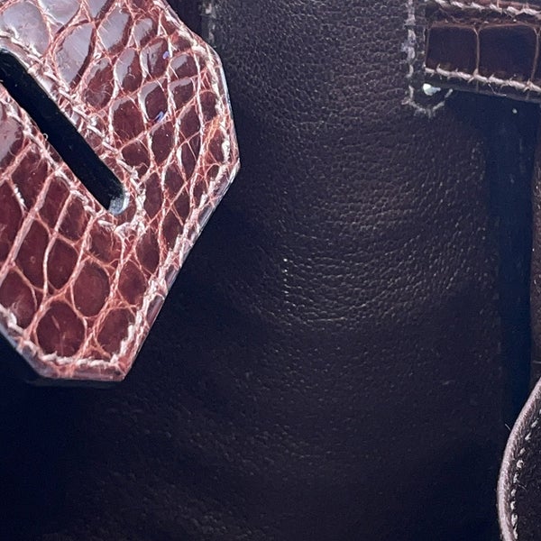 エルメス バーキン30 ハバナ/シルバー金具 ニロティカスシャイン □K刻印 HERMES Birkin ハンドバッグ