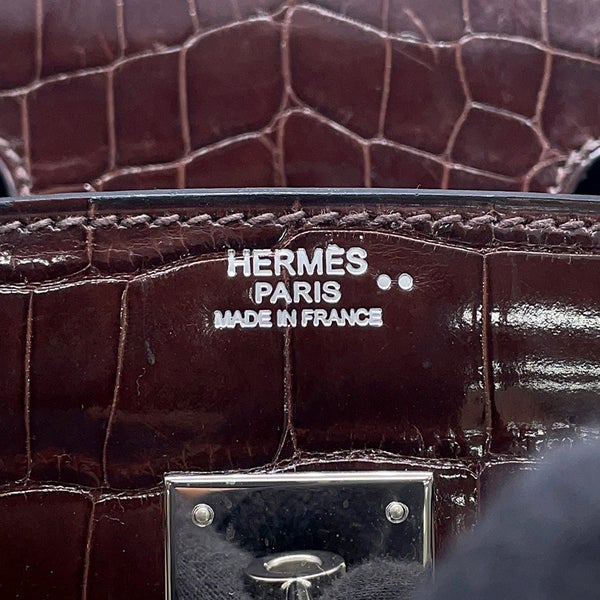 エルメス バーキン30 ハバナ/シルバー金具 ニロティカスシャイン □K刻印 HERMES Birkin ハンドバッグ