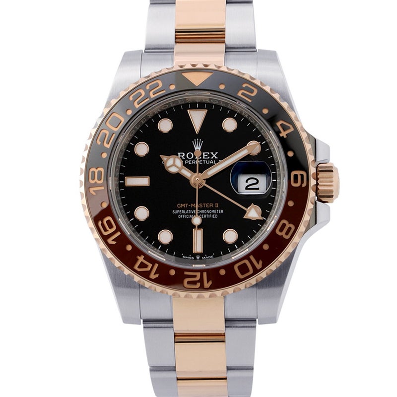ロレックス GMTマスター2 デイト SS/K18PG 126711CHNR ROLEX 腕時計 エバーローズゴールド 黒文字盤