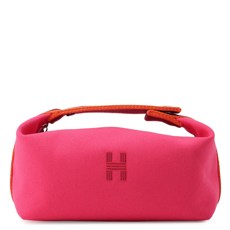 エルメス ポーチ ブリッド・ア・ブラックPM ハイビスカス/シルバー金具 キャンバス HERMES バッグ 小物入れ
