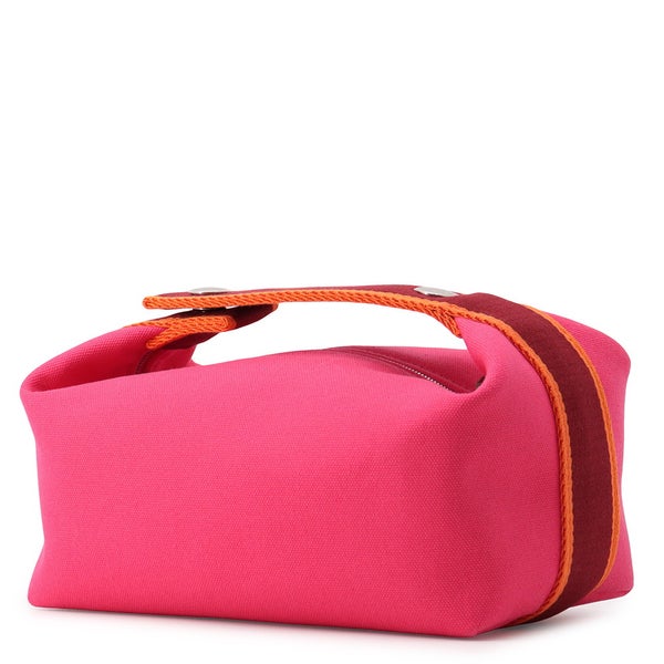 エルメス ポーチ ブリッド・ア・ブラックPM ハイビスカス/シルバー金具 キャンバス HERMES バッグ 小物入れ