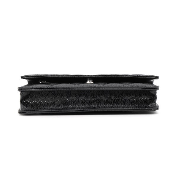 シャネル チェーンウォレット クラシック マトラッセ ココマーク キャビアスキン AP0250 CHANEL 財布 黒