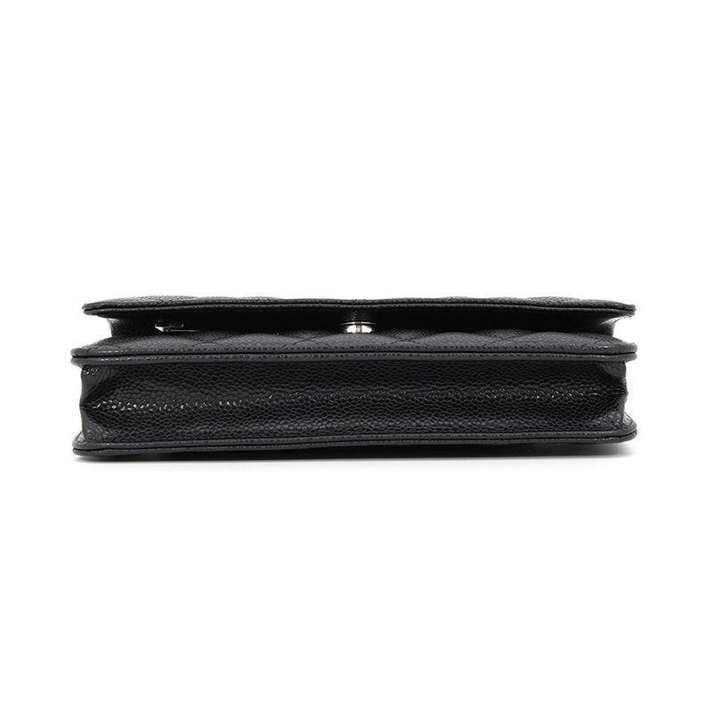 シャネル チェーンウォレット クラシック マトラッセ ココマーク キャビアスキン AP0250 CHANEL 財布 黒