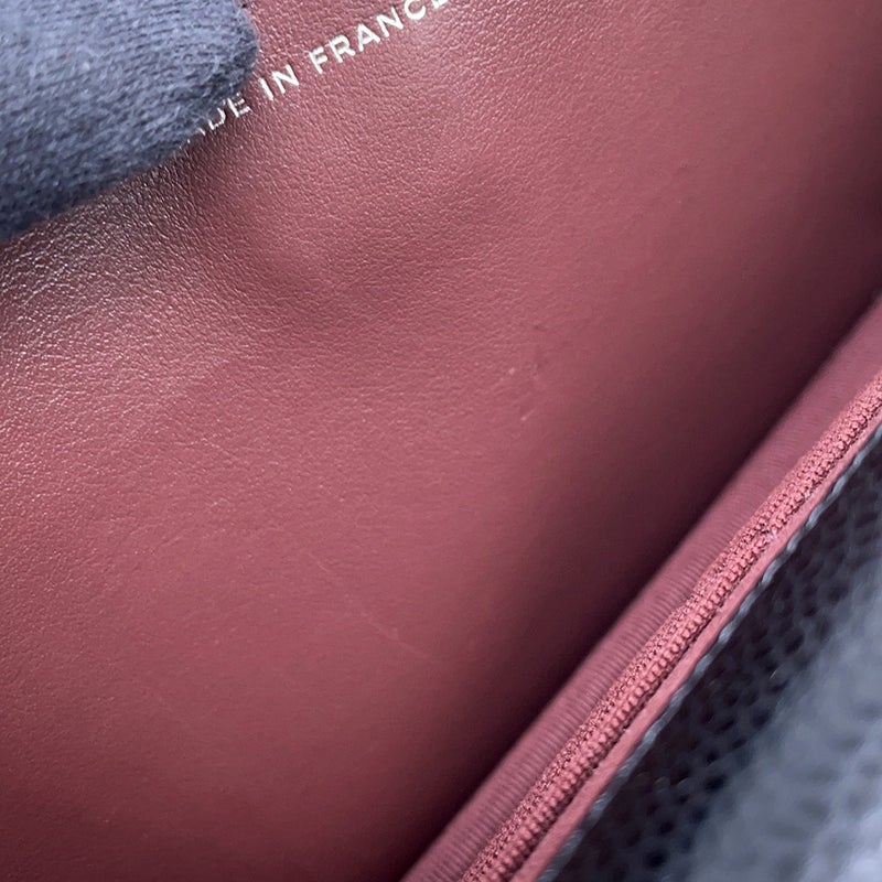 シャネル チェーンウォレット クラシック マトラッセ ココマーク キャビアスキン AP0250 CHANEL 財布 黒