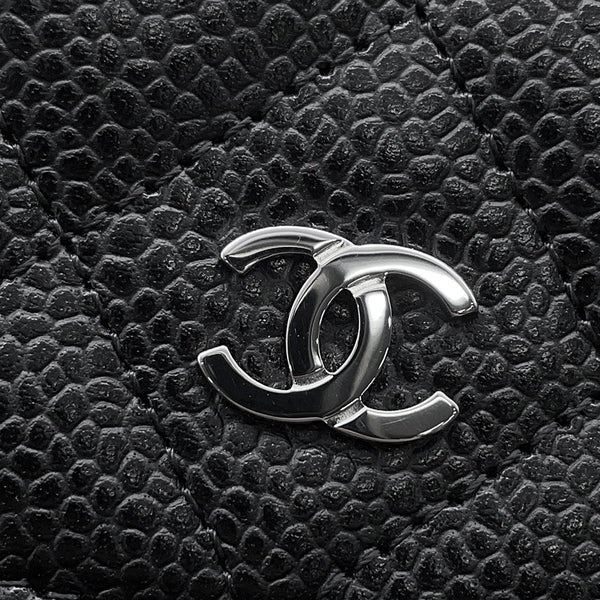 シャネル チェーンウォレット クラシック マトラッセ ココマーク キャビアスキン AP0250 CHANEL 財布 黒
