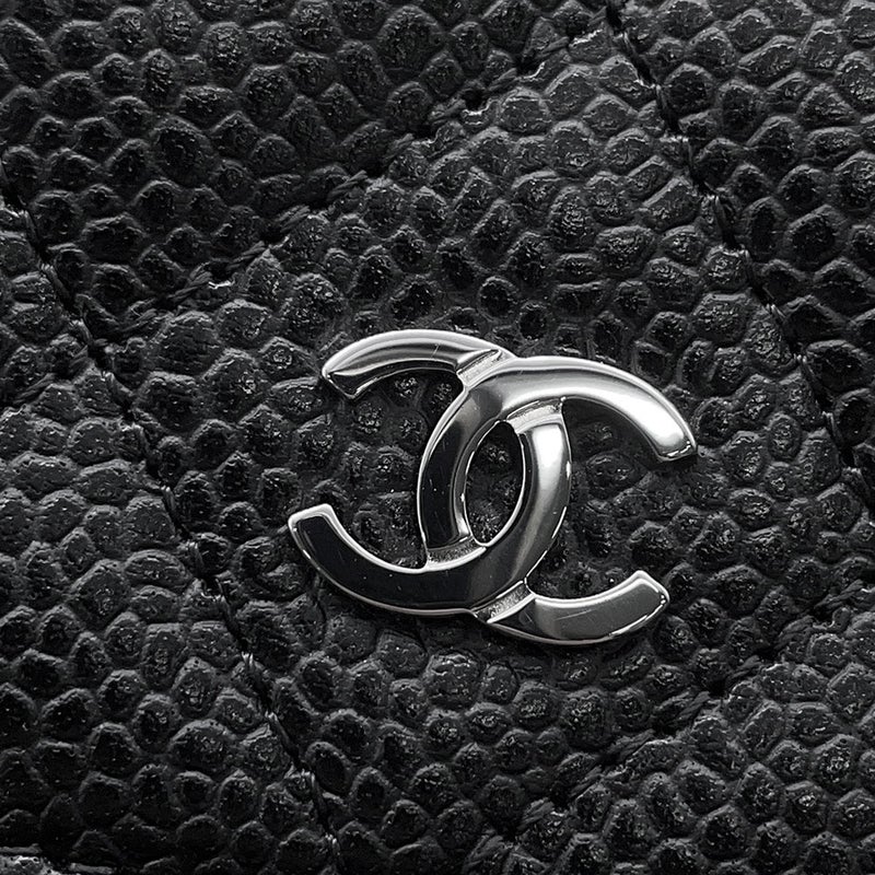 シャネル チェーンウォレット クラシック マトラッセ ココマーク キャビアスキン AP0250 CHANEL 財布 黒
