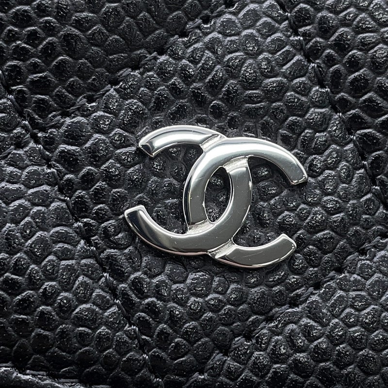 シャネル チェーンウォレット クラシック マトラッセ ココマーク キャビアスキン AP0250 CHANEL 財布 黒