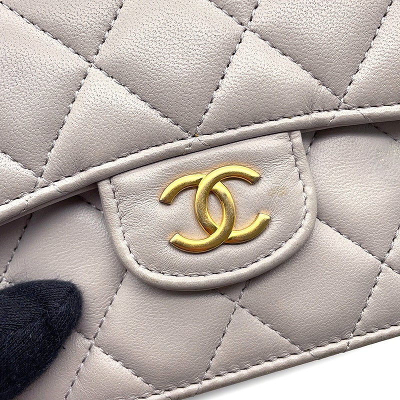シャネル チェーンショルダーバッグ ミニ マトラッセ ココマーク トップハンドル AP2200 ラムスキン CHANEL