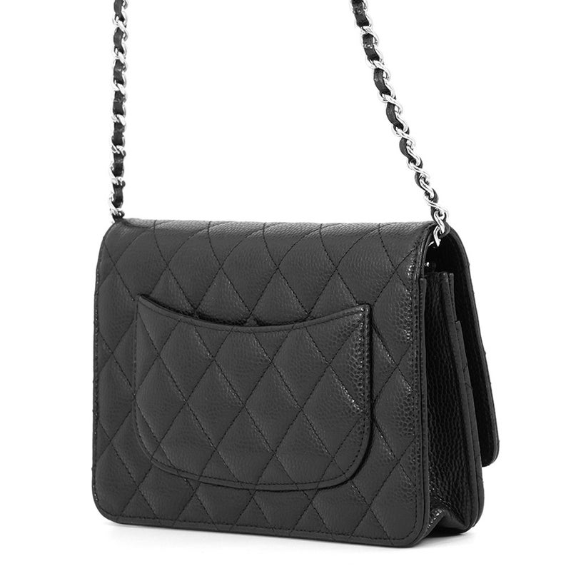 シャネル チェーンウォレット マトラッセ ココマーク キャビアスキン AP4241 CHANEL 財布 黒