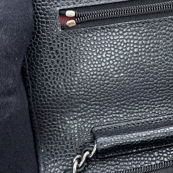 シャネル チェーンウォレット マトラッセ ココマーク キャビアスキン AP4241 CHANEL 財布 黒