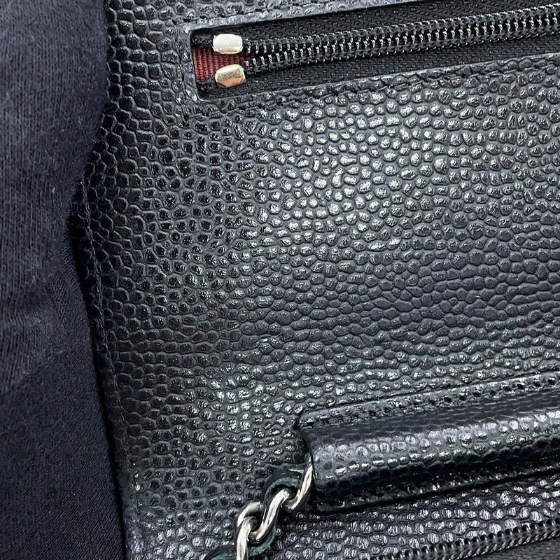 シャネル チェーンウォレット マトラッセ ココマーク キャビアスキン AP4241 CHANEL 財布 黒