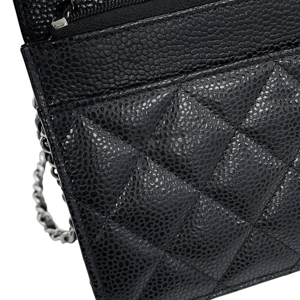 シャネル チェーンウォレット マトラッセ ココマーク キャビアスキン AP4241 CHANEL 財布 黒
