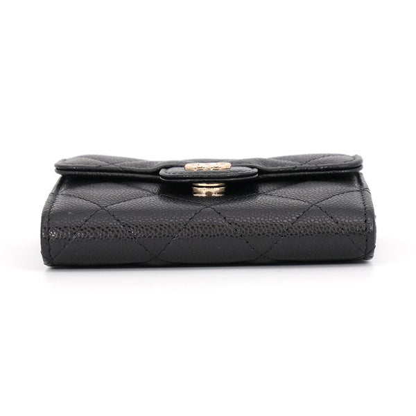シャネル チェーンウォレット マトラッセ ココマーク ミニ キャビアスキン AP0238 CHANEL 財布 黒