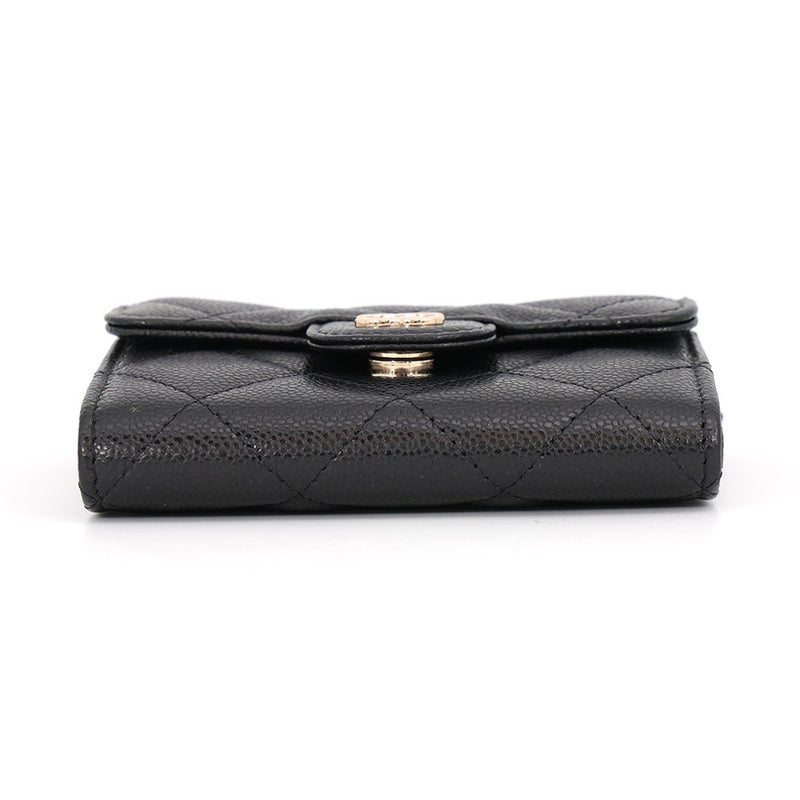 シャネル チェーンウォレット マトラッセ ココマーク ミニ キャビアスキン AP0238 CHANEL 財布 黒