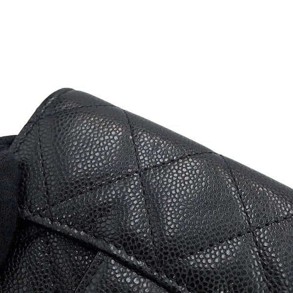 シャネル チェーンウォレット マトラッセ ココマーク ミニ キャビアスキン AP0238 CHANEL 財布 黒