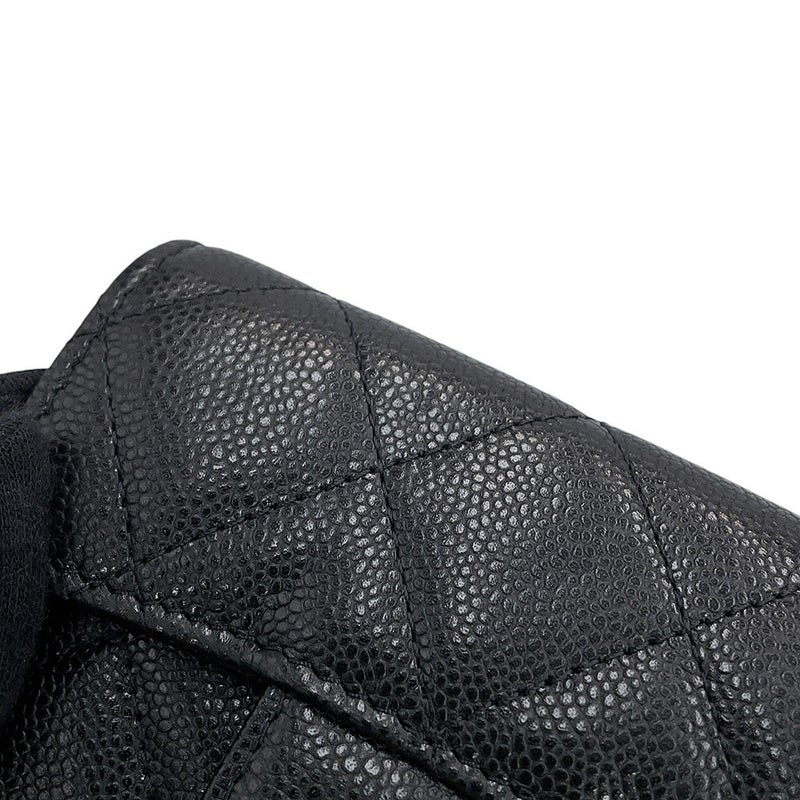 シャネル チェーンウォレット マトラッセ ココマーク ミニ キャビアスキン AP0238 CHANEL 財布 黒