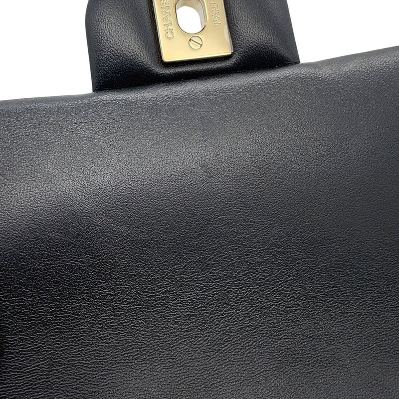 シャネル チェーンショルダーバッグ ココマーク ラムスキン A69900 CHANEL ミニ フラップ バッグ 黒