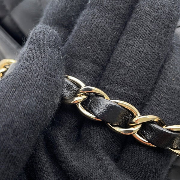 シャネル チェーンショルダーバッグ ココマーク ラムスキン A69900 CHANEL ミニ フラップ バッグ 黒