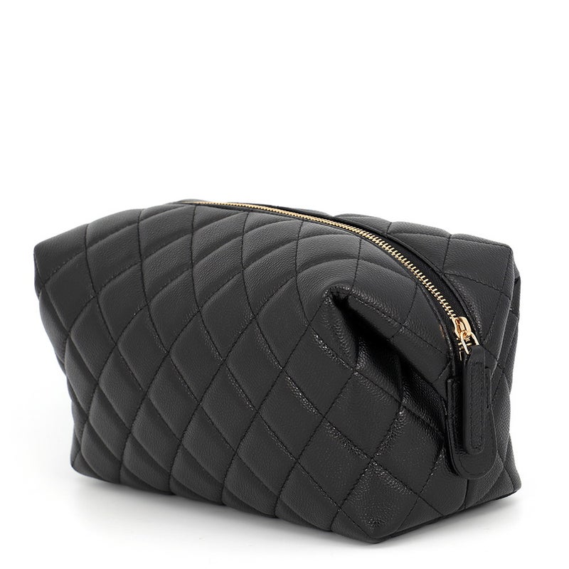シャネル ポーチ マトラッセ ジップ ポーチ キャビアスキン AP5038 CHANEL 小物入れ 黒