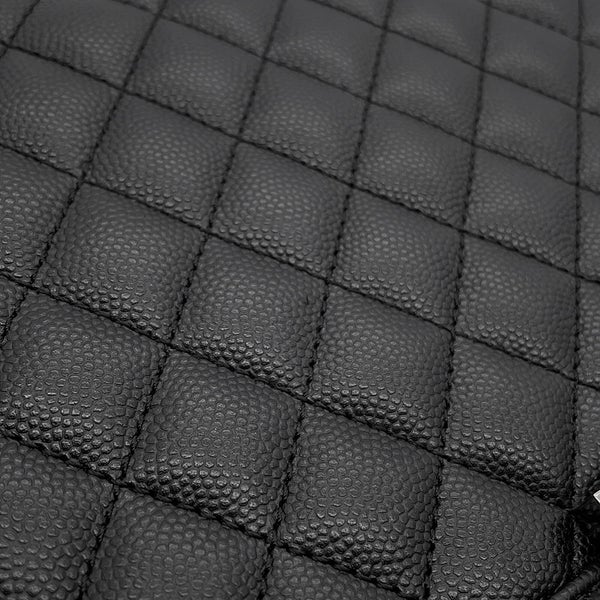 シャネル チェーンショルダーバッグ ボーイシャネル ラージ マトラッセ ココマーク キャビアスキン A92193 黒