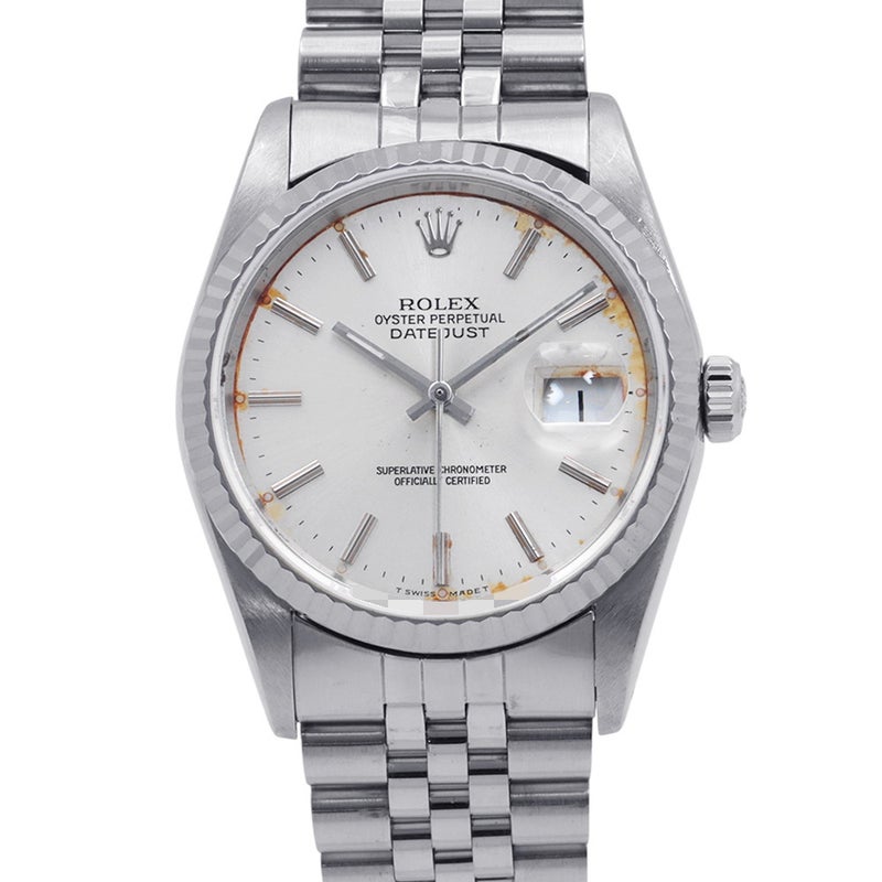 ロレックス デイトジャスト36 E番 SS/K18ホワイトゴールド 16234 ROLEX 腕時計 シルバー文字盤