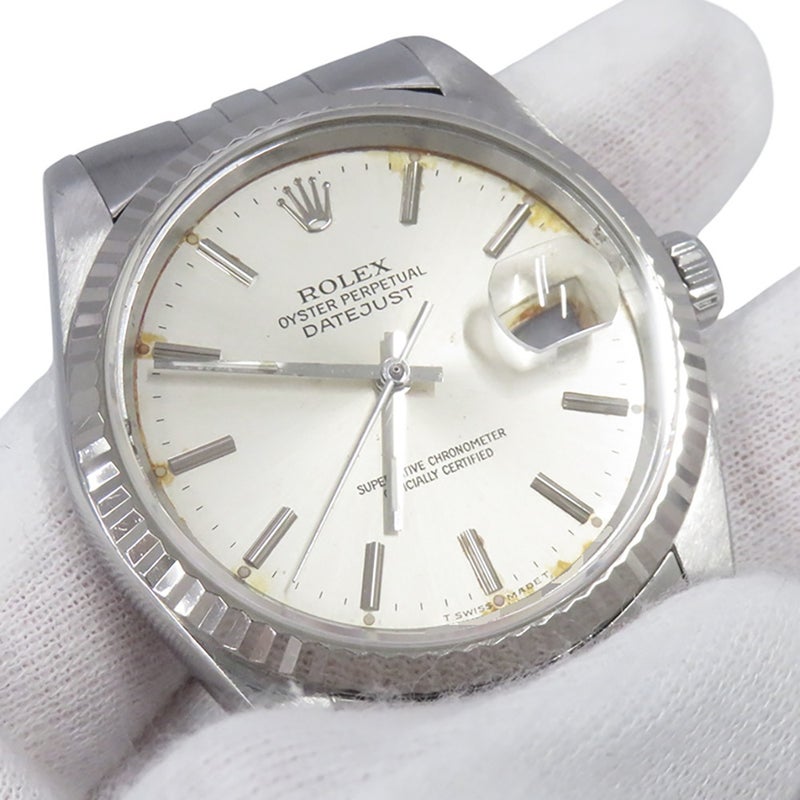 ロレックス デイトジャスト36 E番 SS/K18ホワイトゴールド 16234 ROLEX 腕時計 シルバー文字盤