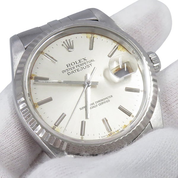 ロレックス デイトジャスト36 E番 SS/K18ホワイトゴールド 16234 ROLEX 腕時計 シルバー文字盤