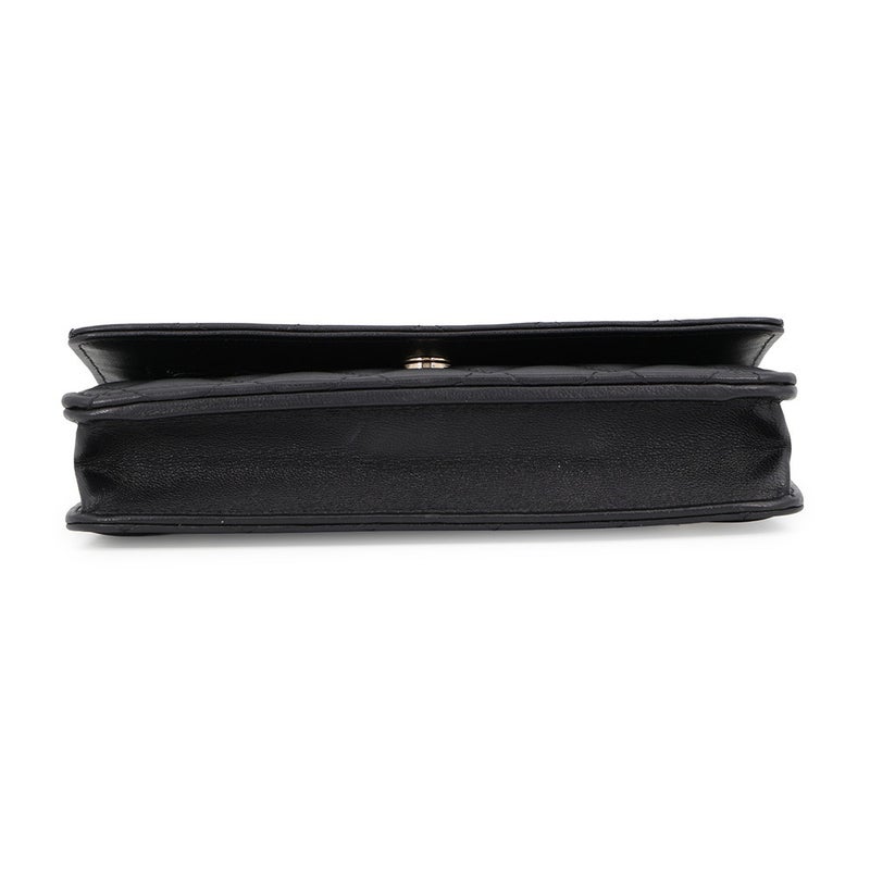 シャネル パールチェーンウォレット マトラッセ ココマーク ラムスキン AP1841 CHANEL 財布 黒