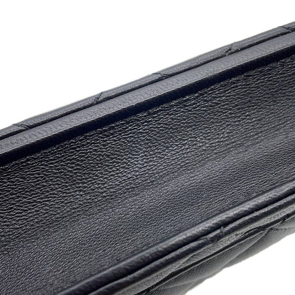 シャネル パールチェーンウォレット マトラッセ ココマーク ラムスキン AP1841 CHANEL 財布 黒