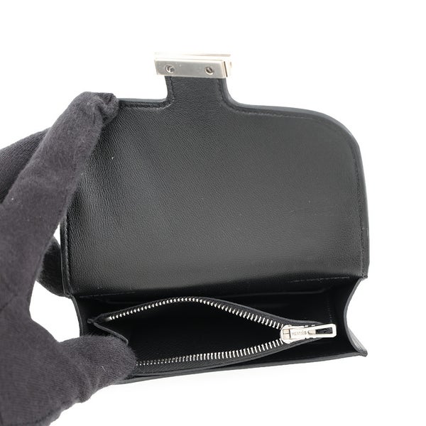 エルメス 財布 コンスタンス スリム ブラック/シルバー金具 エプソン K刻印 HERMES 財布 黒