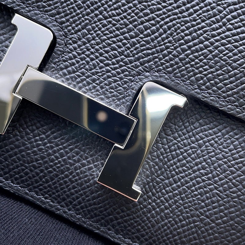エルメス 財布 コンスタンス スリム ブラック/シルバー金具 エプソン K刻印 HERMES 財布 黒