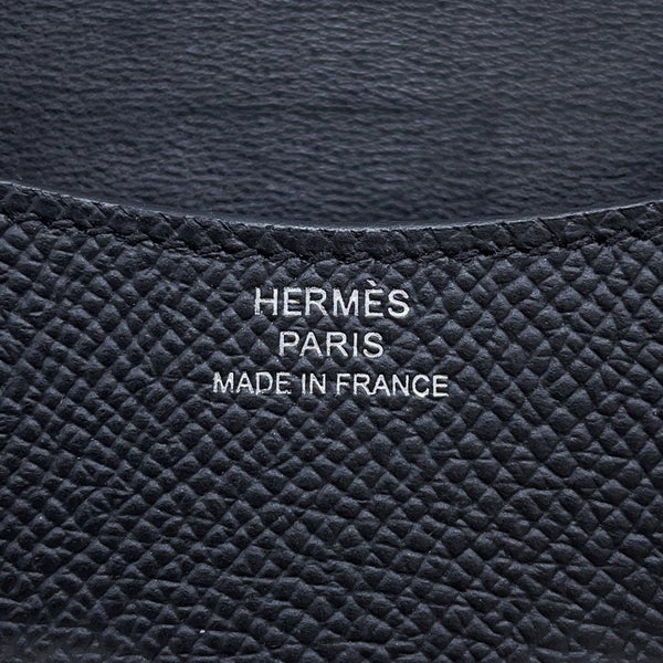 エルメス 財布 コンスタンス スリム ブラック/シルバー金具 エプソン K刻印 HERMES 財布 黒