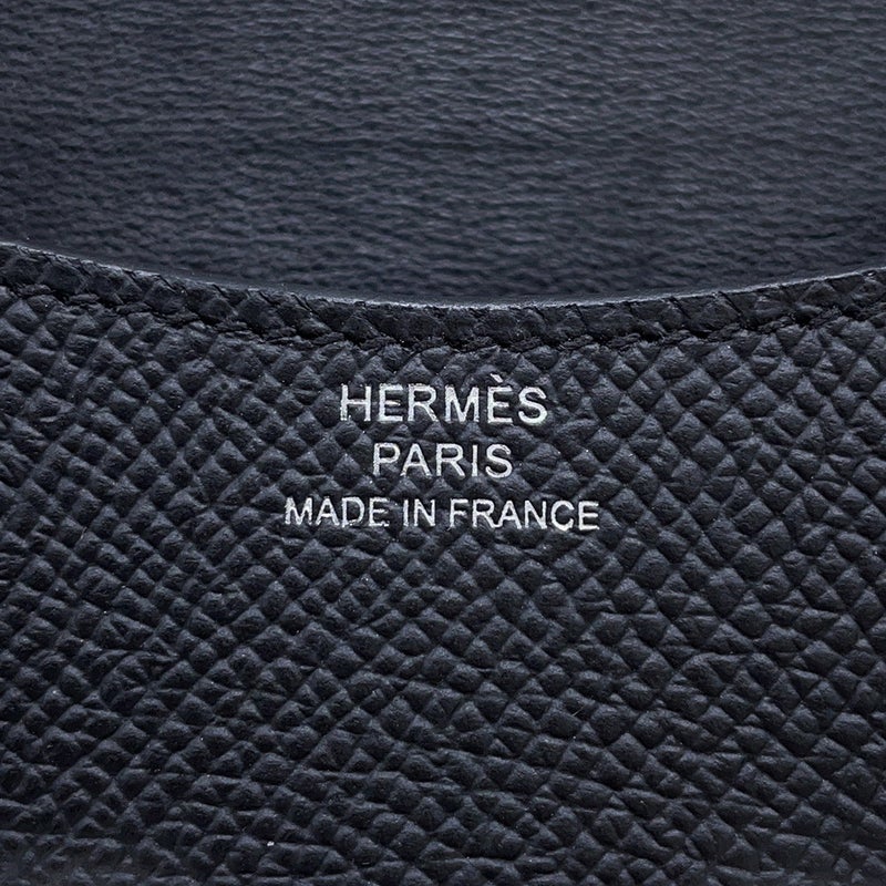 エルメス 財布 コンスタンス スリム ブラック/シルバー金具 エプソン K刻印 HERMES 財布 黒