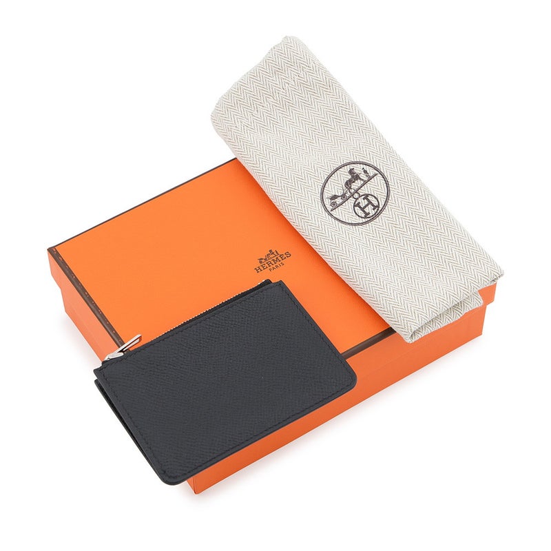 エルメス 財布 コンスタンス スリム ブラック/シルバー金具 エプソン K刻印 HERMES 財布 黒