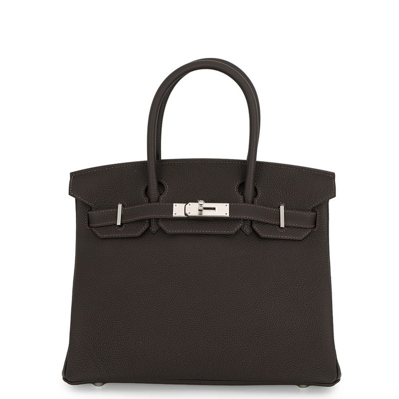 エルメス バーキン30 ベブラン/シルバー金具 トゴ G刻印  HERMES Birkin ハンドバッグ