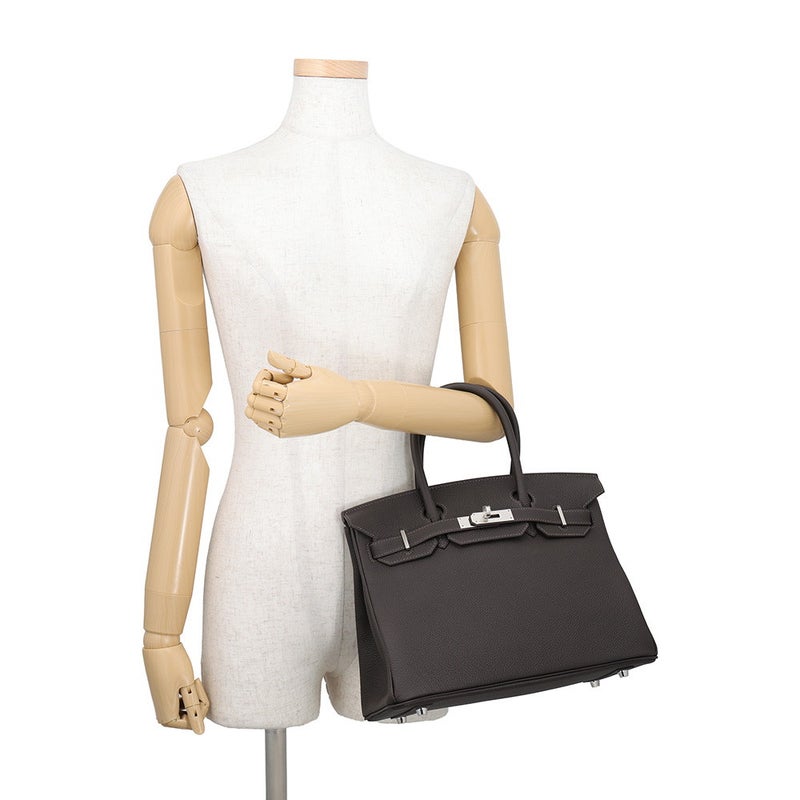 エルメス バーキン30 ベブラン/シルバー金具 トゴ G刻印  HERMES Birkin ハンドバッグ