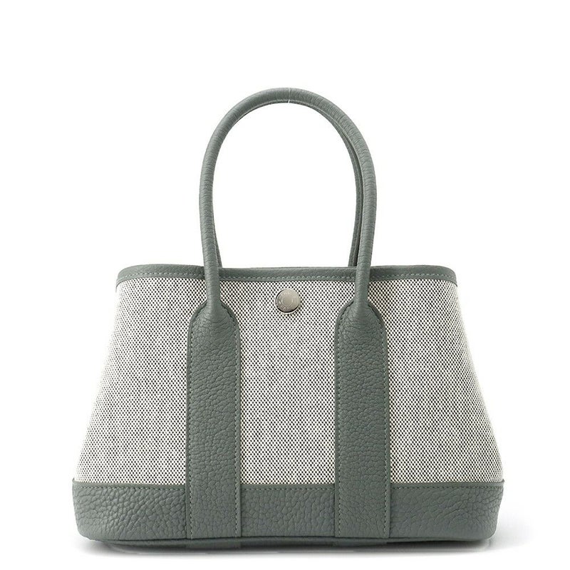 エルメス ネオ・ガーデン 23 ガーデンパーティ ヴェールアマンド/エクリュ/シルバー金具 トワルアッシュヴァイキング/ネゴンダ K刻印