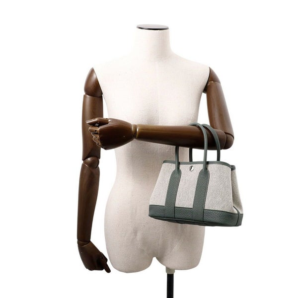 エルメス ネオ・ガーデン 23 ガーデンパーティ ヴェールアマンド/エクリュ/シルバー金具 トワルアッシュヴァイキング/ネゴンダ K刻印