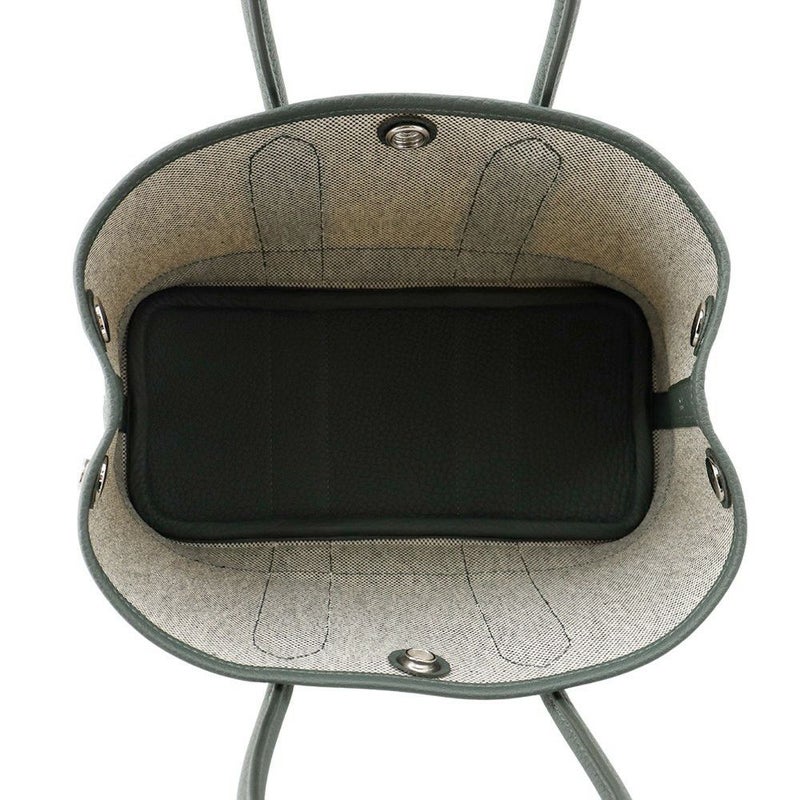 エルメス ネオ・ガーデン 23 ガーデンパーティ ヴェールアマンド/エクリュ/シルバー金具 トワルアッシュヴァイキング/ネゴンダ K刻印