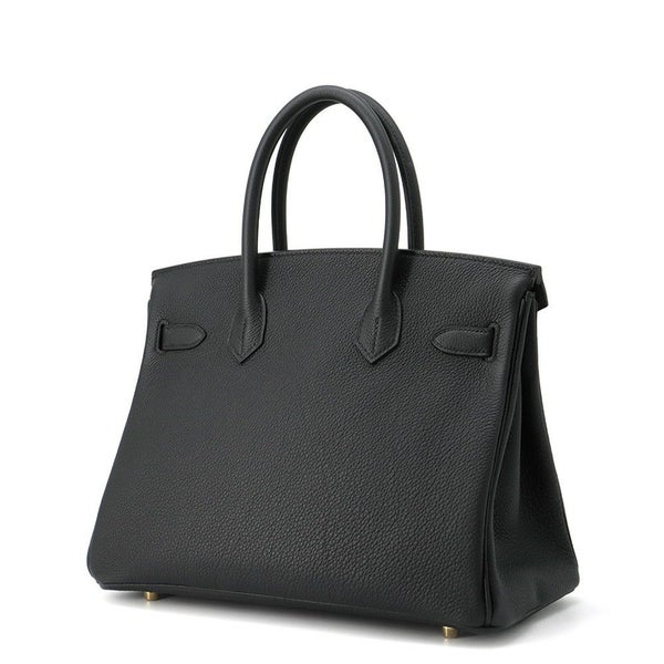 エルメス バーキン30 ブラック/マットゴールド金具 トゴ K刻印 HERMES Birkin ハンドバッグ 黒