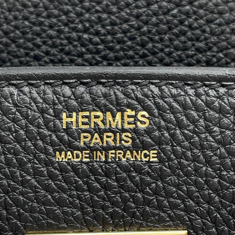 エルメス バーキン30 ブラック/マットゴールド金具 トゴ K刻印 HERMES Birkin ハンドバッグ 黒