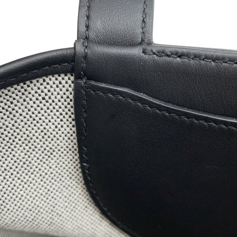 エルメス トートバッグ インザループ 18 エクリュ/ブラック/シルバー金具 トワルアッシュ/スイフト W刻印 黒