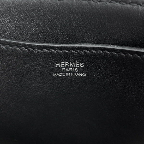 エルメス トートバッグ インザループ 18 エクリュ/ブラック/シルバー金具 トワルアッシュ/スイフト W刻印 黒