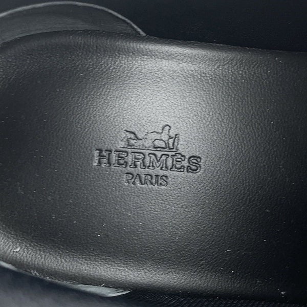 エルメス スニーカー グラム テクニカル ファブリック レザー メンズサイズ41 HERMES 靴 黒 白