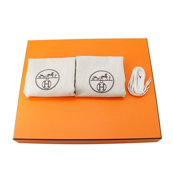 エルメス スニーカー グラム テクニカル ファブリック レザー メンズサイズ41 HERMES 靴 黒 白