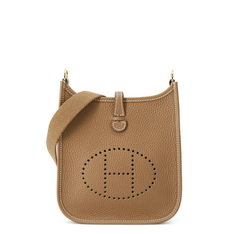 エルメス ショルダーバッグ エブリンTPM アマゾン 111cm ゴールド/ゴールド金具 トリヨンクレマンス K刻印 HERMES Evelyne